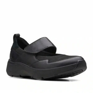 Clarks black leather Wave Glide Mary Janes 7 1/2 medium NWT